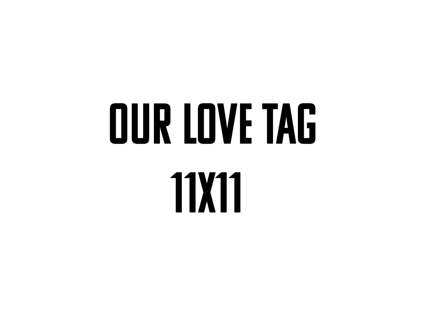 1-Plank 11x11 Our Love Tag
